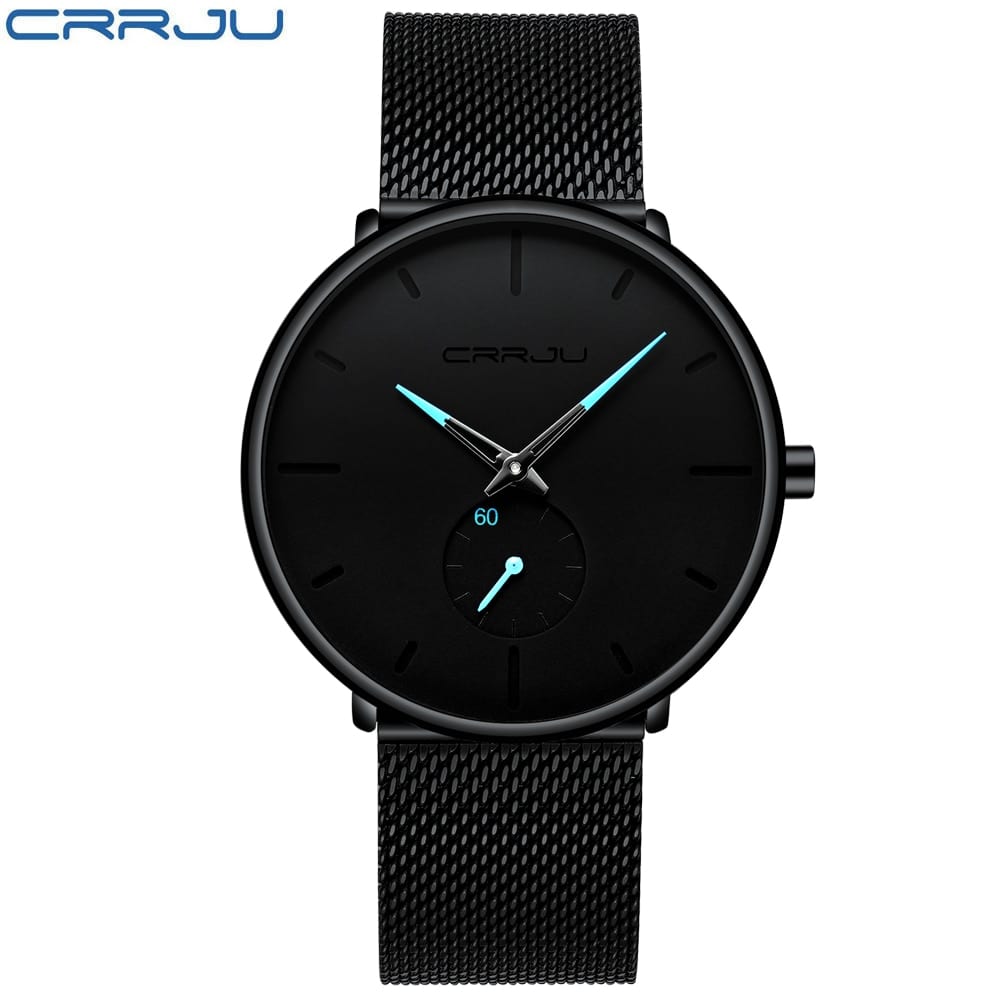 Crrju fashion, mens watches, top brand luxury quartz,waterproof sport watch
