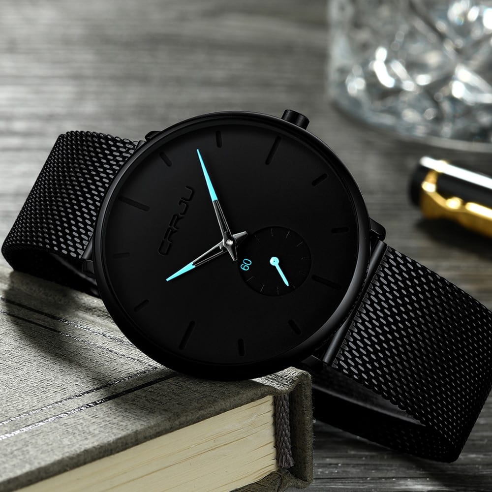 Crrju fashion, mens watches, top brand luxury quartz,waterproof sport watch