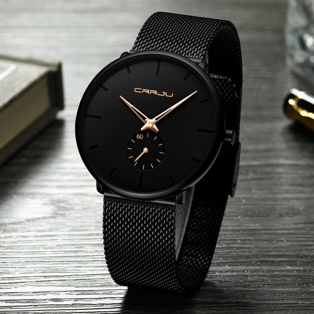 Crrju fashion, mens watches, top brand luxury quartz,waterproof sport watch