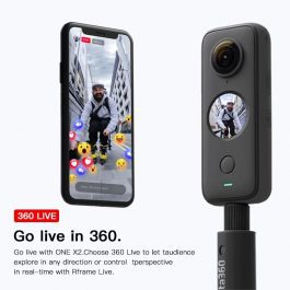 Insta360 One X2, 5.7K VR Video 10M, Waterproof, 360 One X2, Panorama Underwater, Helmet Pro