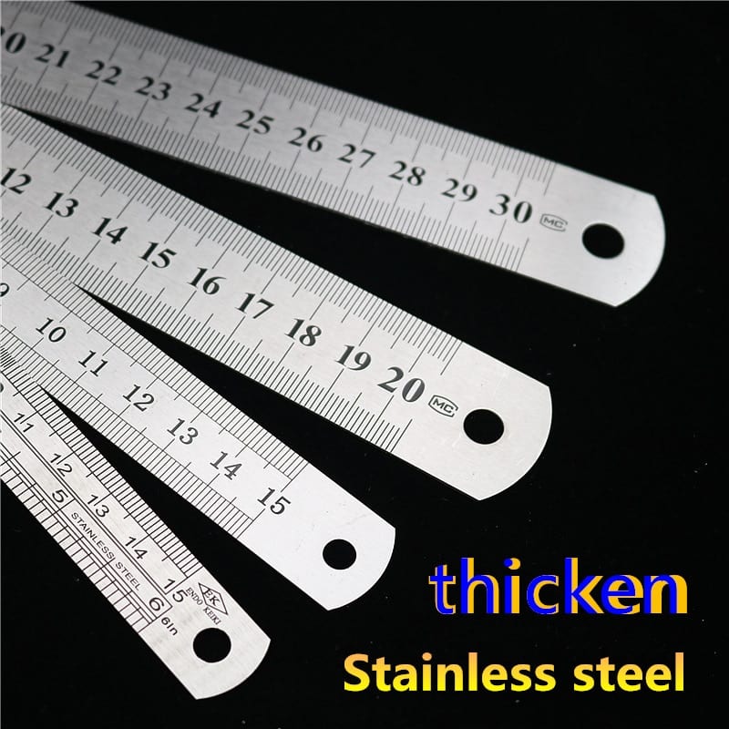 Sewing foot 15-30cm stainless steel metal straight ruler, measuring tool