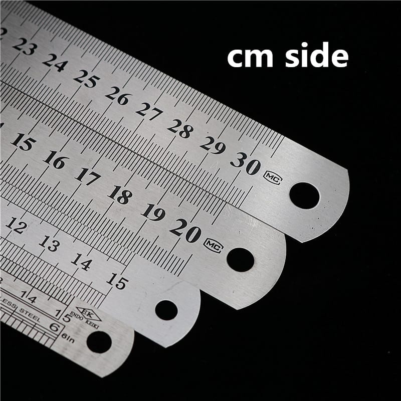 Sewing foot 15-30cm stainless steel metal straight ruler, measuring tool
