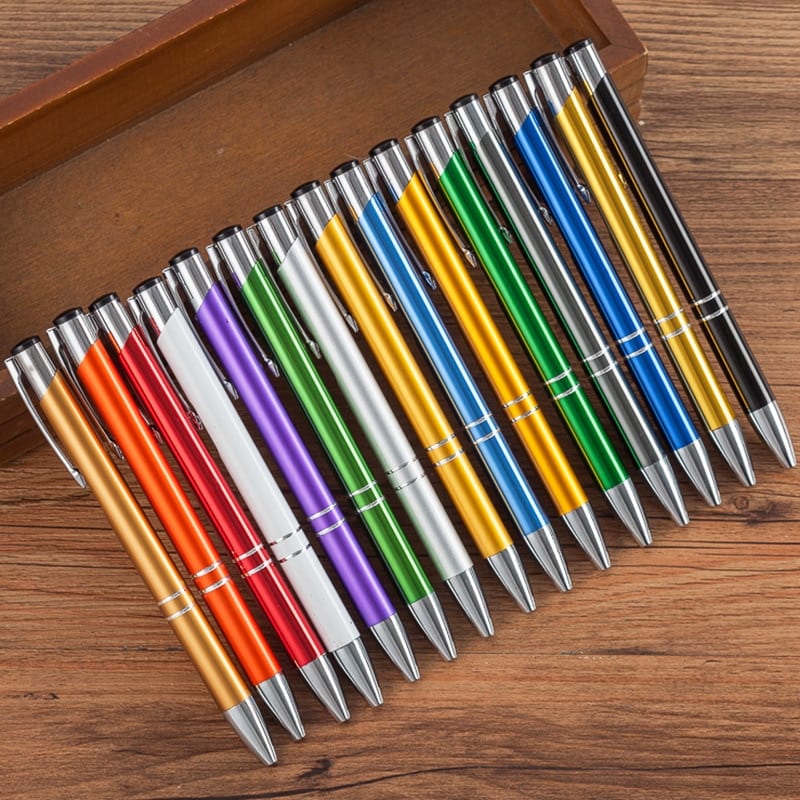 100pcs/lot ballpoint pen, black blue ink, free custom logo