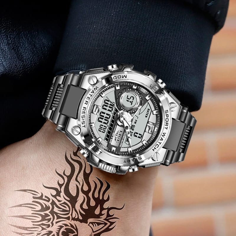 Relogio masculino lige sport men, quartz digital watch creative, diving watches, waterproof