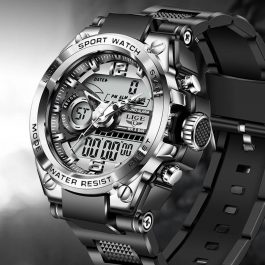 Relogio Masculino LIGE Sport Men, Quartz Digital Watch Creative, Diving Watches, Waterproof