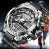 Relogio masculino lige sport men, quartz digital watch creative, diving watches, waterproof