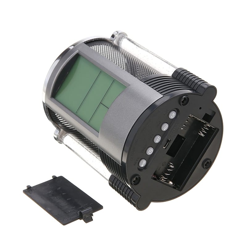 Digital lcd desk alarm clock, pen holder with led light