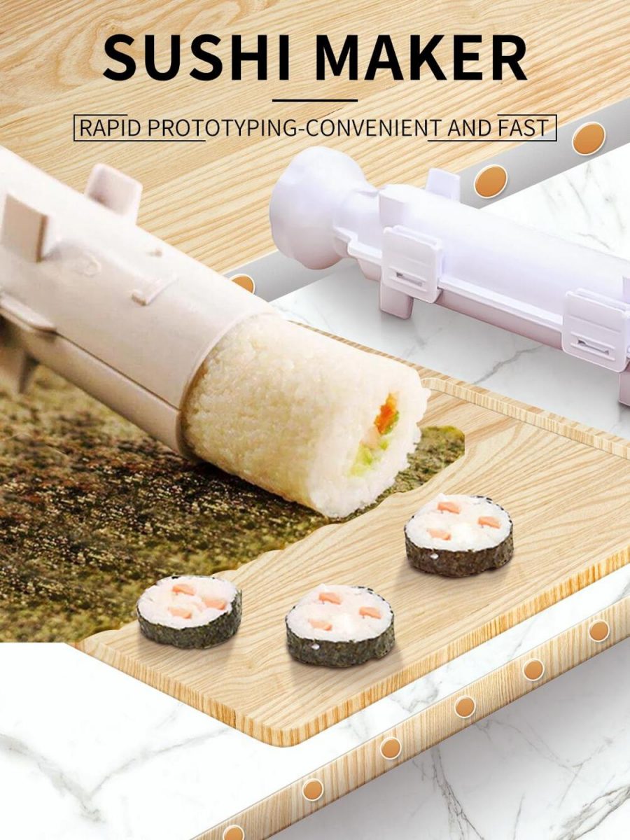 Meijuner sushi maker roller, rice mold, vegetable and meat rolling gadgets