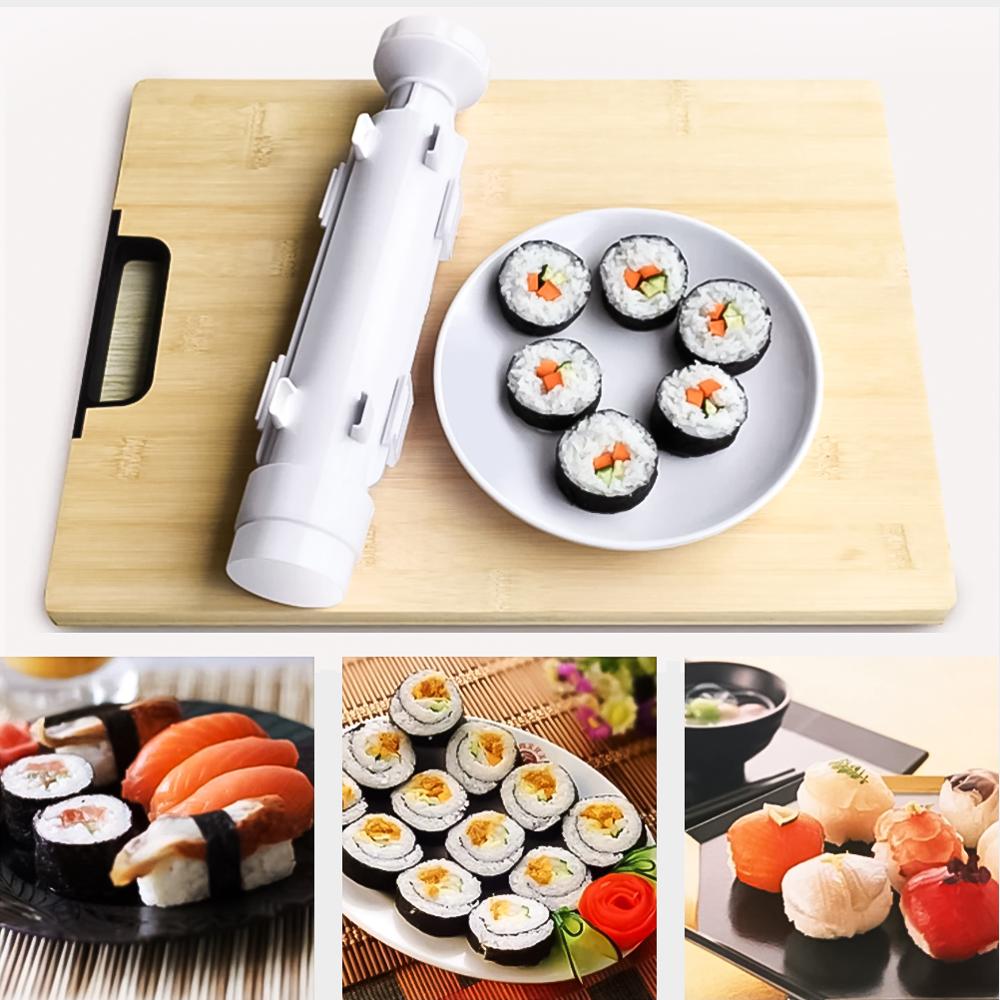 Meijuner sushi maker roller, rice mold, vegetable and meat rolling gadgets