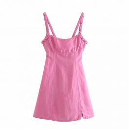 ZA 2021 summer sweet, Mini Lace Sling Dress, beach sexy backless