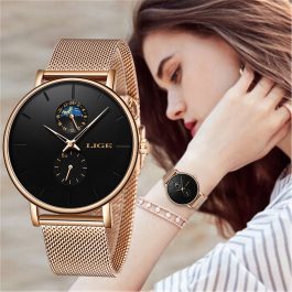 Lige new women luxury brand watch, waterproof wristwatch, female fashion casual watches