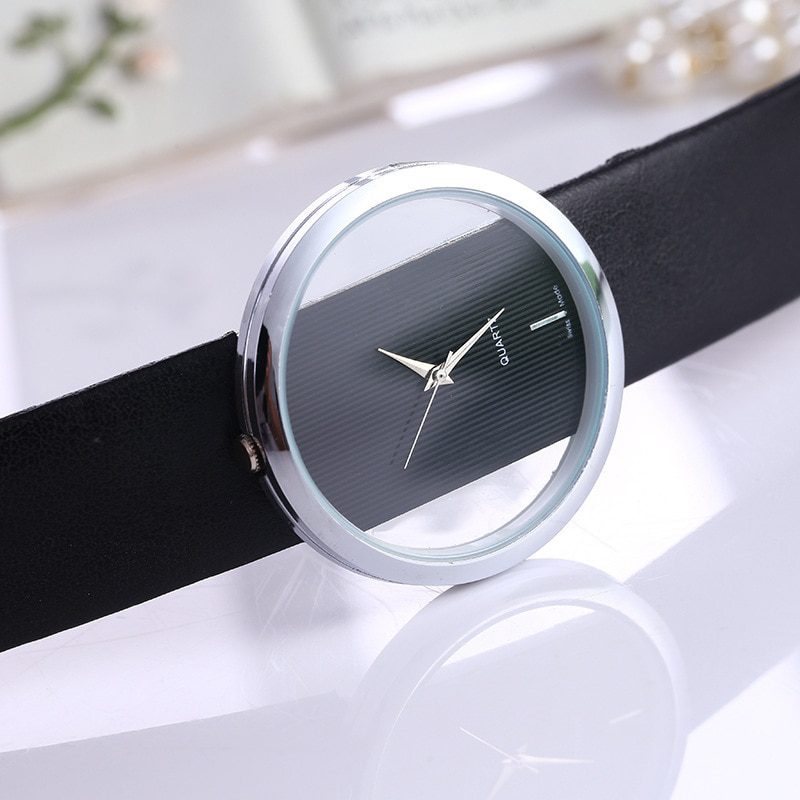 Top leather quartz, lady watches, antique stylish
