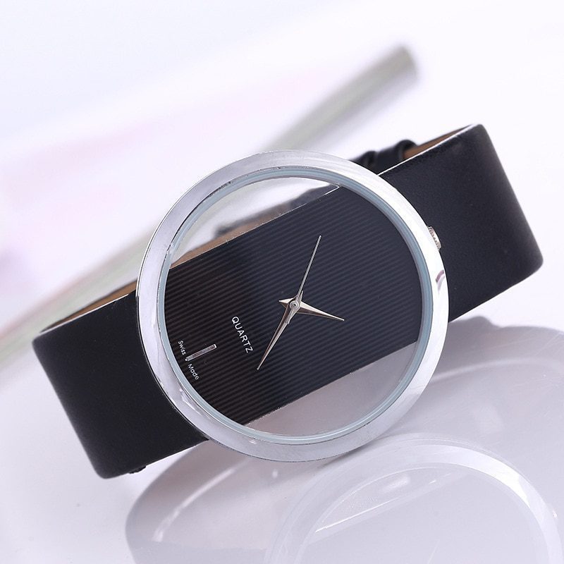 Top leather quartz, lady watches, antique stylish