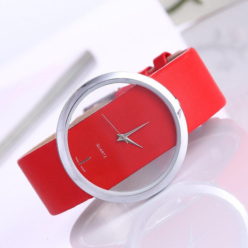Top leather quartz, lady watches, antique stylish