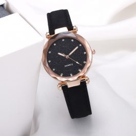 Wrist Watch Casual, Women Romantic Starry Sky,  Leather Strap Rhinestone Designer