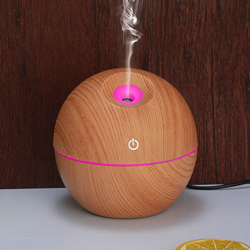 130ml usb aroma essential oil diffuser, ultrasonic mist humidifier air, 7 color change led