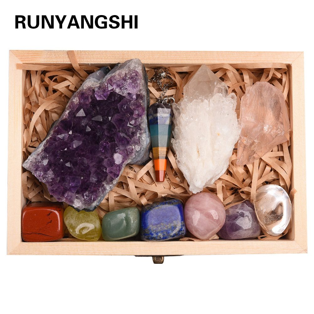 11pc natural amethyst, cluster quartz crystal, mineral specimen, healing stones, seven chakras therapy stone
