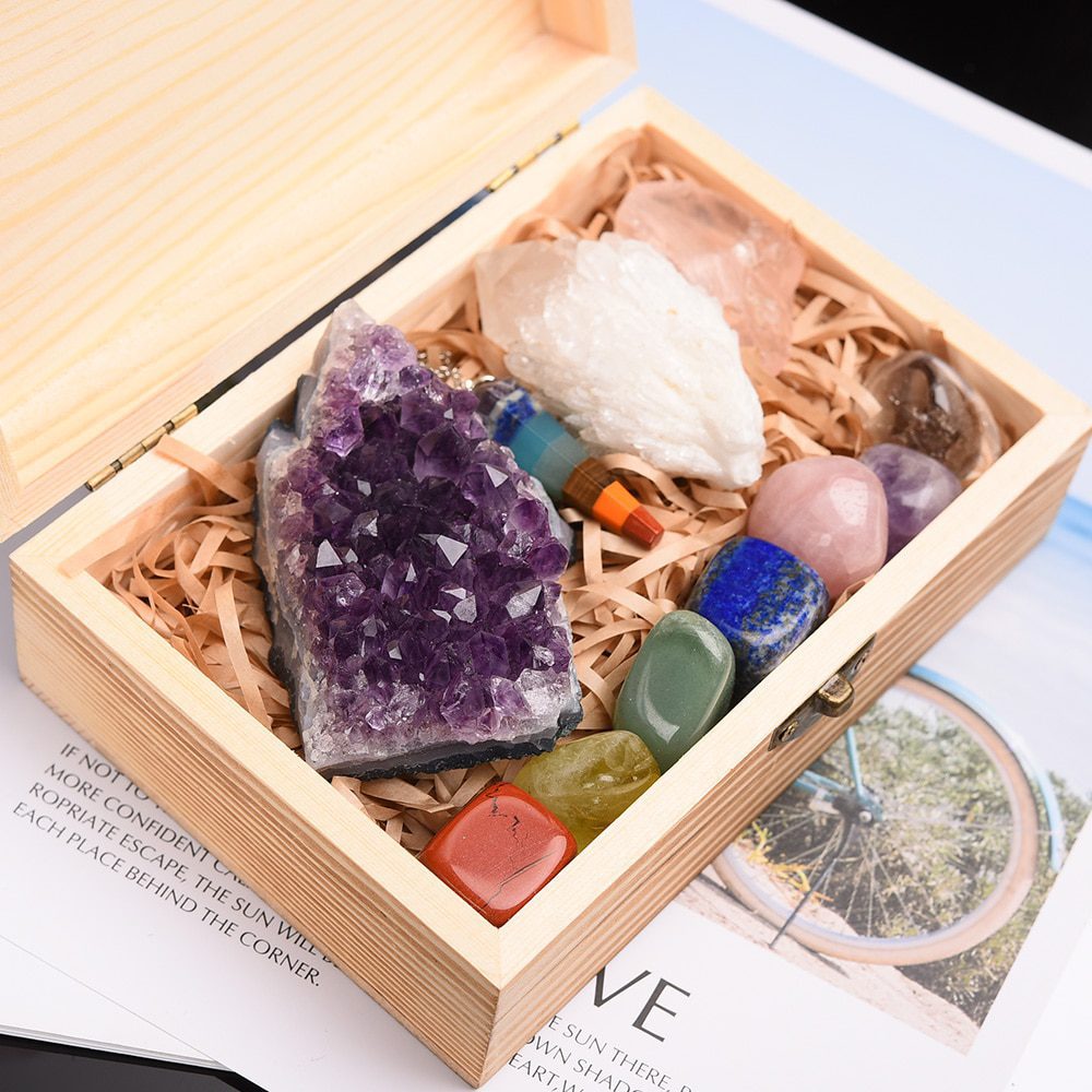 11pc natural amethyst, cluster quartz crystal, mineral specimen, healing stones, seven chakras therapy stone