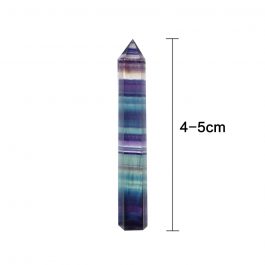 Natural Striped Fluorite Crystal, 4-7CM, Quartz Crystal Stone, Hexagonal Wand