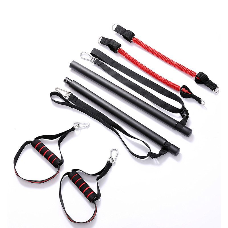 Resistance band with strength, training bar for men and women, rubber loop tube,