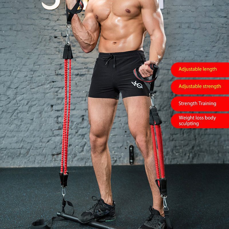 Resistance band with strength, training bar for men and women, rubber loop tube,
