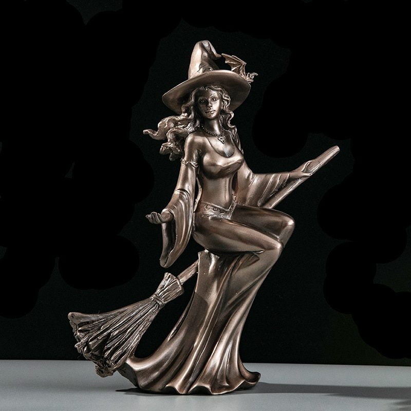 Mgt nordic modern minimalist, personality witch statue