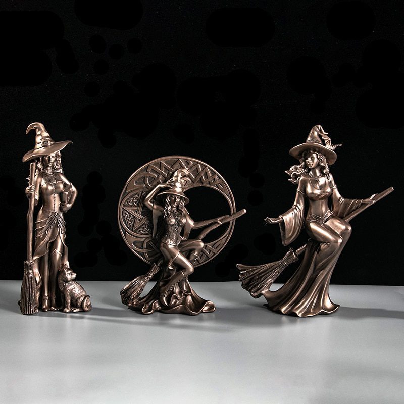 Mgt nordic modern minimalist, personality witch statue