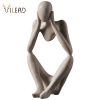 Vilead nordic abstract thinker statue, handmade modern art
