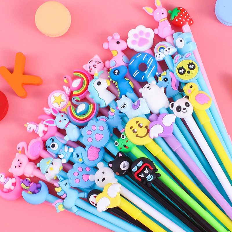 20pcs/set gel pen unicorn, school stationery suppliers