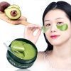 60 pcs avocado collagen mask, natural moisturizing gel, eye patches, remove dark circles, anti age