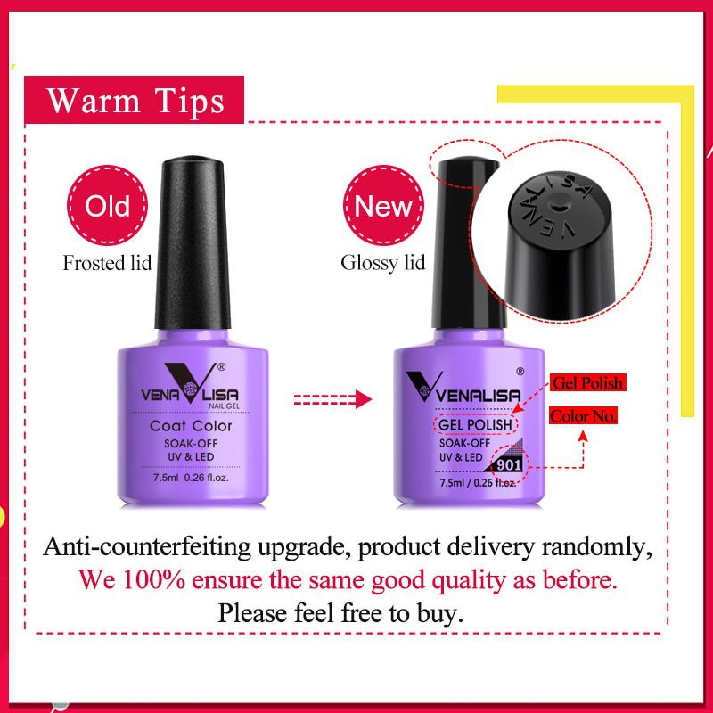 Venalisa fashion bling, 7.5ml soak off uv gel nail, polish cosmetics nail