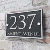 Custom acrylic house number, door number sign, effect glass vinyl sticker