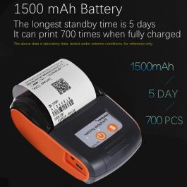58mm, Bluetooth Pocket Portable Thermal Receipt Printer, Free APP