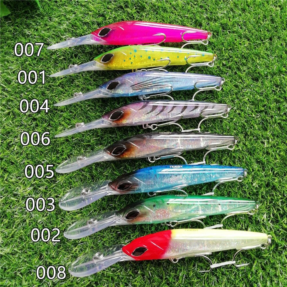 Noeby 1pc 18cm 90g floating 5-6.5m minnow hard lure fishing lure deep sea trolling fishing bait big crankbait wobbler