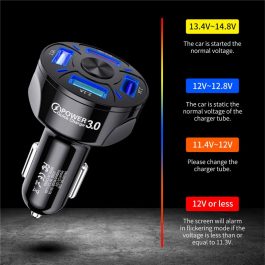 4 Ports USB Car Charge, Fast Charging For All Cellphone Kind