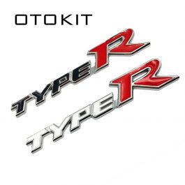 Car Styling, 3D Metal Alloy, Type R Sticker For Honda.