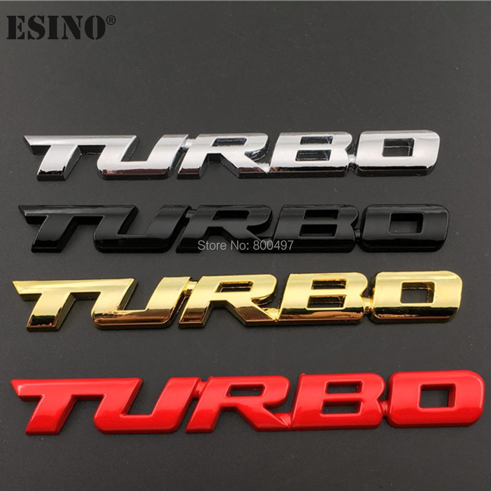 New car styling car turbo boost loading boosting 3d metal chrome zinc alloy 3d emblem badge sticker decal auto accessory