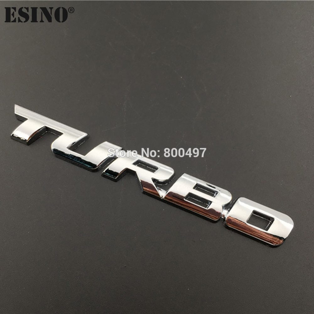 New car styling car turbo boost loading boosting 3d metal chrome zinc alloy 3d emblem badge sticker decal auto accessory
