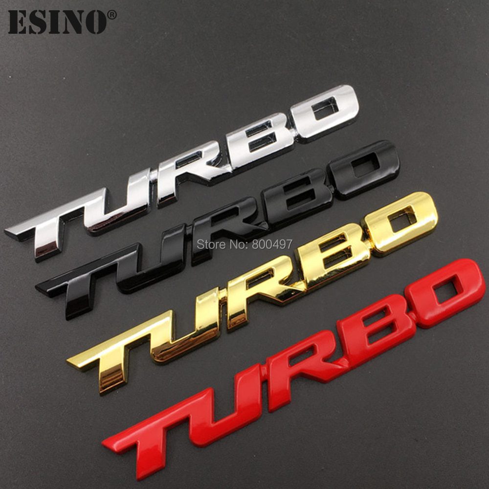 New car styling car turbo boost loading boosting 3d metal chrome zinc alloy 3d emblem badge sticker decal auto accessory