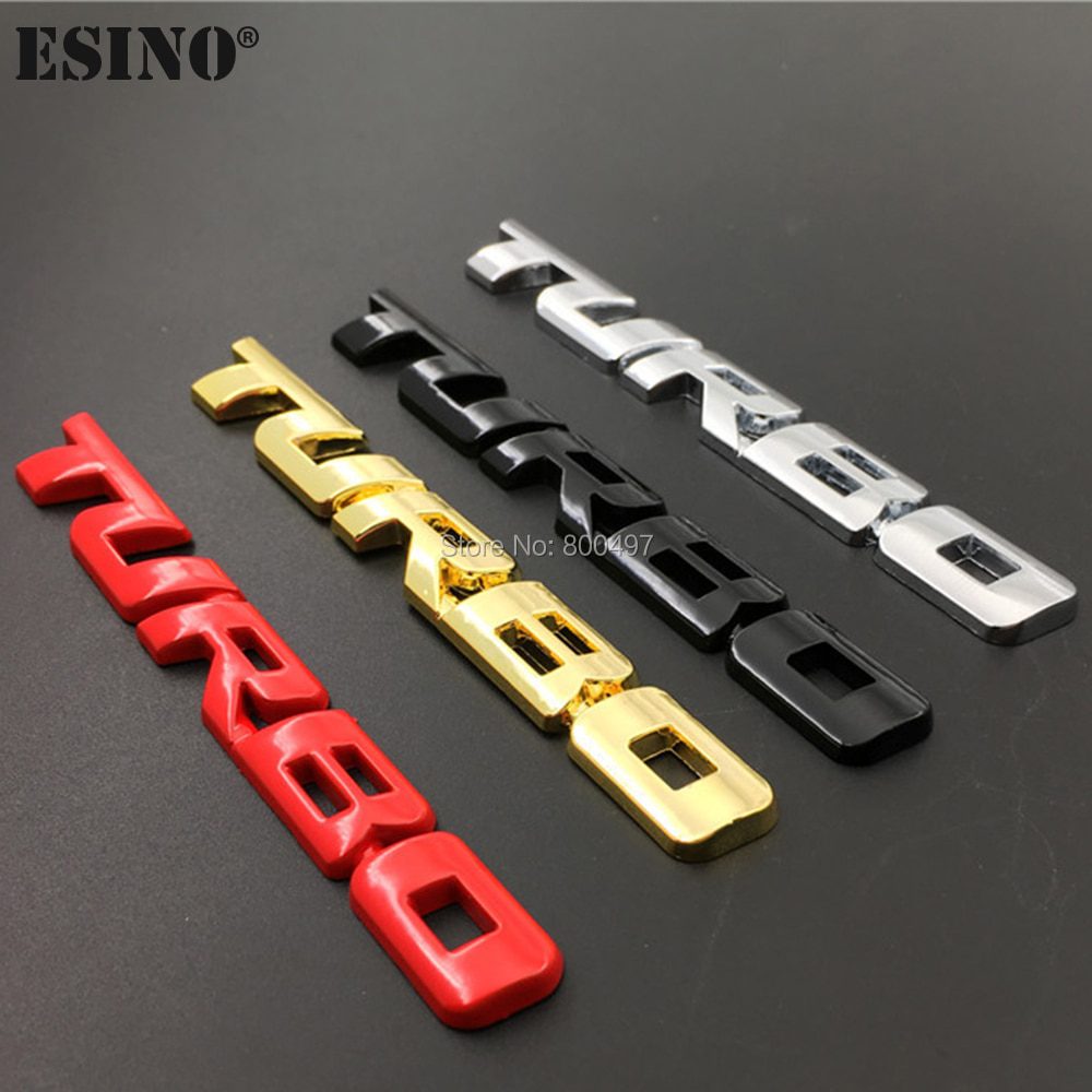 New car styling car turbo boost loading boosting 3d metal chrome zinc alloy 3d emblem badge sticker decal auto accessory