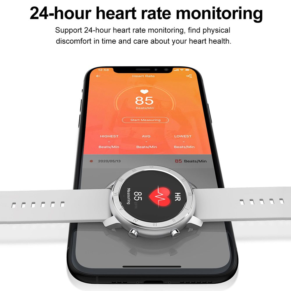Full touch smart watch for women, waterproof bracelet, ecg heart rate and sleep monitoring