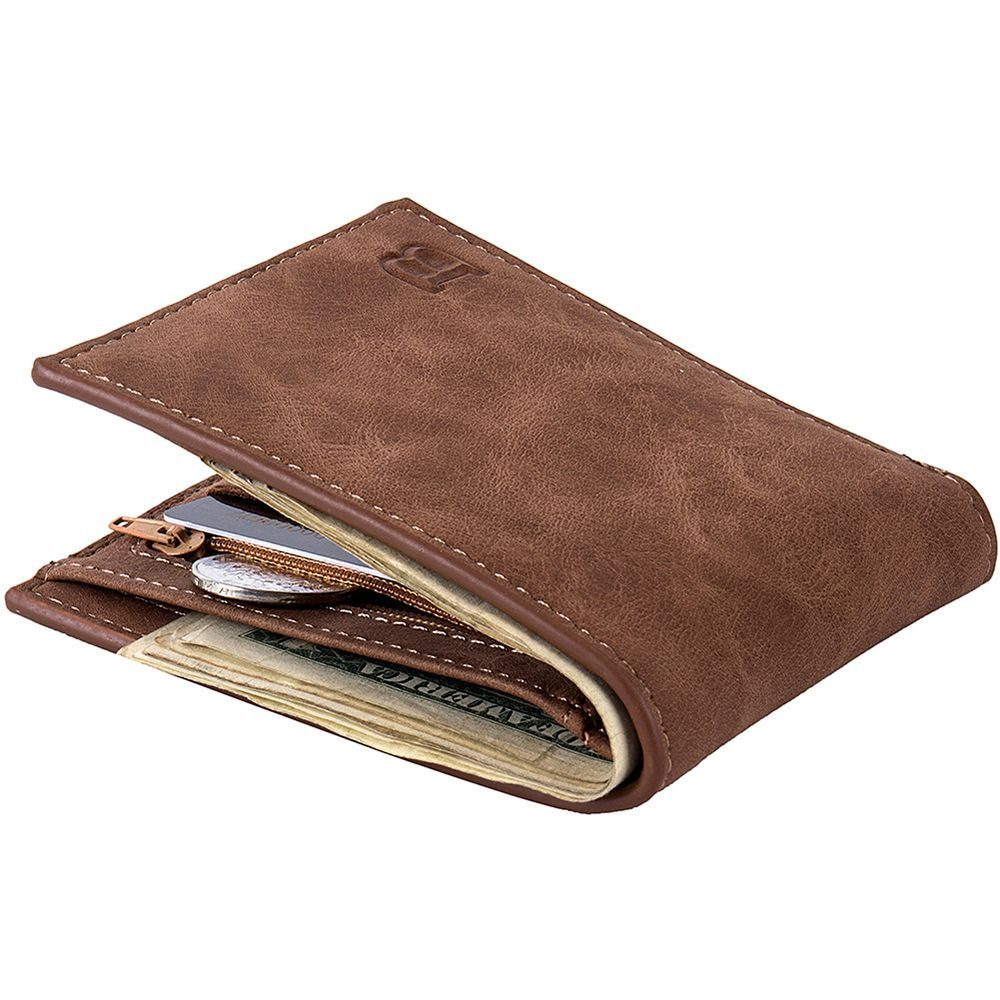 High quality, fashion men’s luxury business wallet, card holder purse, coin bag zipper