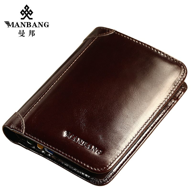 Manbang classic style wallet, genuine leather, card holder, high quality