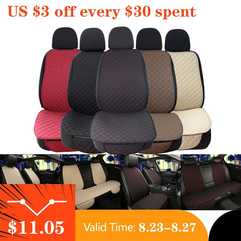 Large flax car seat cover, protector linen, seat cushion protection