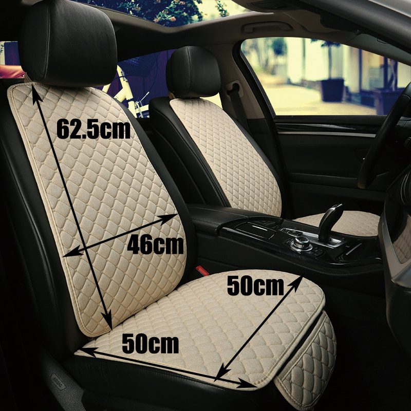 Large flax car seat cover, protector linen, seat cushion protection