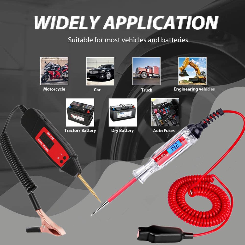 Universal 3-48v digital power probe, multi function fuse line test pen