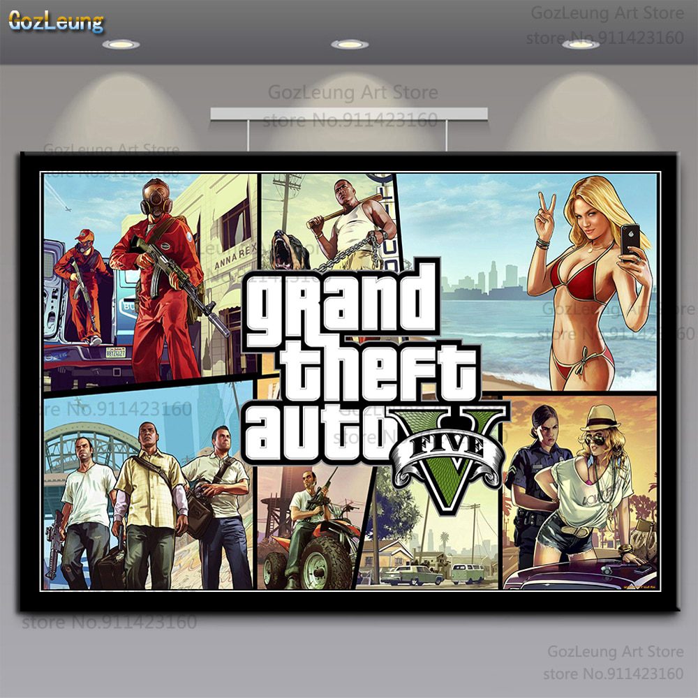 Grand theft auto v gta wall art picture