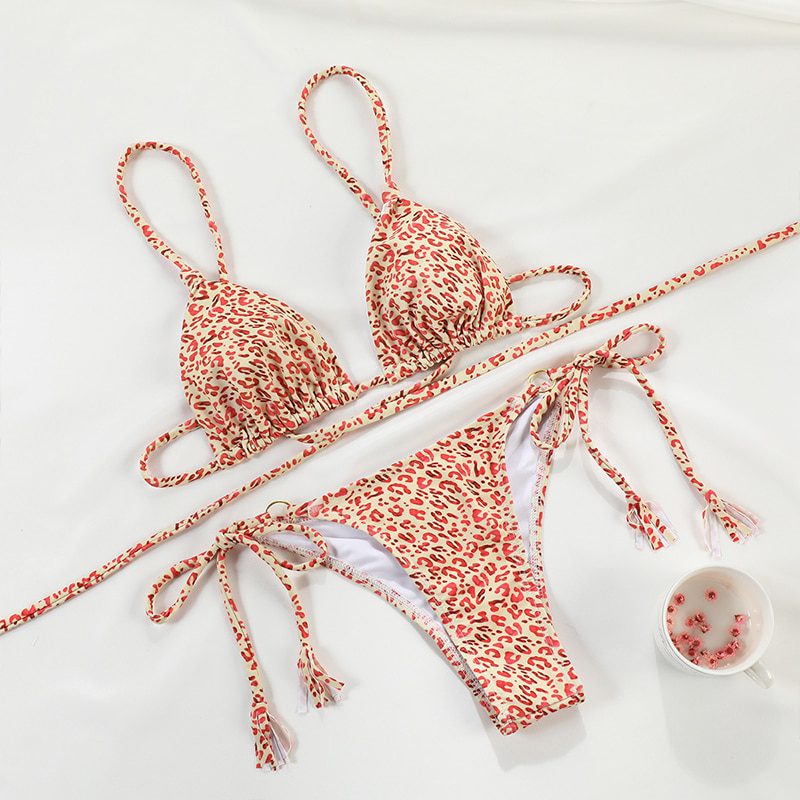 Rinabe, sexy bikini hollow out thong, cross string set