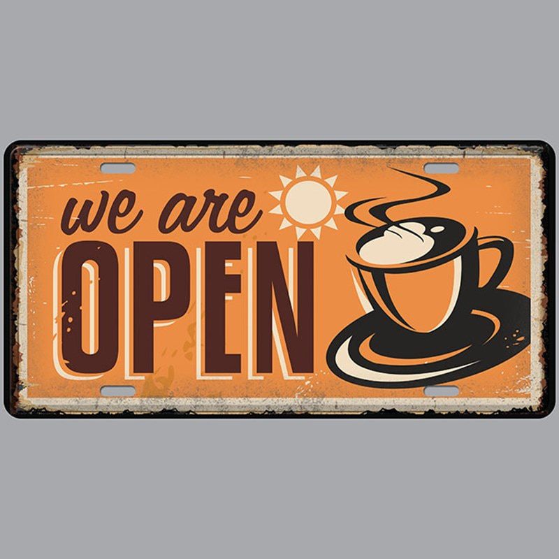 Usa vintage metal painting sign