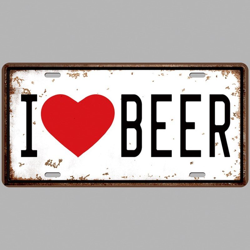 Usa vintage metal painting sign